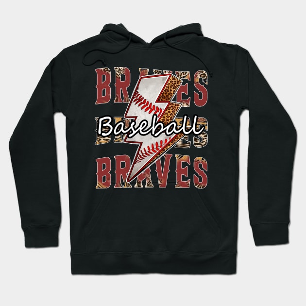 Graphic Baseball Braves Proud Name Team Vintage Hoodie by WholesomeFood